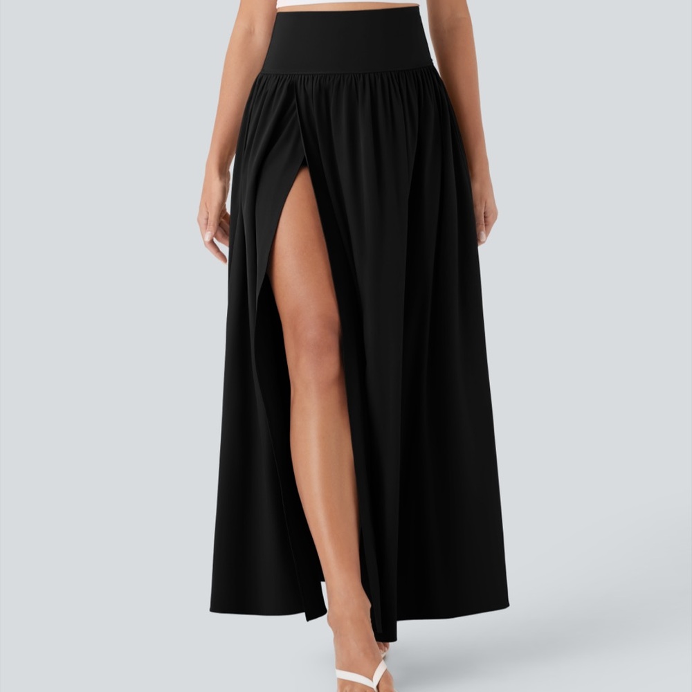 NWOT Halara Breezeful SoChinched High Waist Tummy Control Quickdry Maxi Skirt L